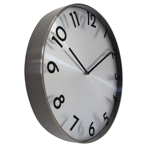 Nextime ne-3289gs Metallwanduhr – 40 cm – geräuschlose Uhr – Metall – Reflexion