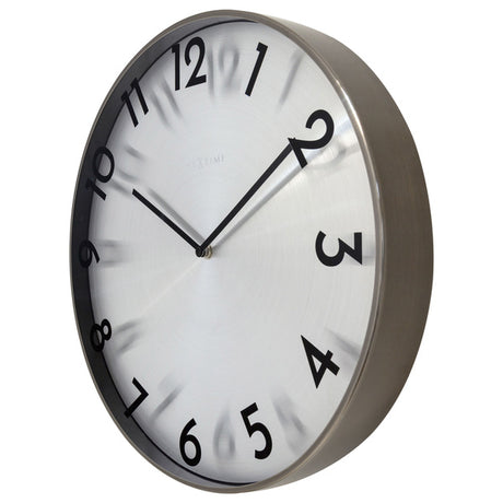 Nextime ne-3289gs Metallwanduhr – 40 cm – geräuschlose Uhr – Metall – Reflexion