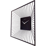 Nexttime Wanduhr quadratisch 45x45x15 cm aus schwarzem Metall