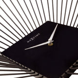 Nexttime Wanduhr quadratisch 45x45x15 cm aus schwarzem Metall