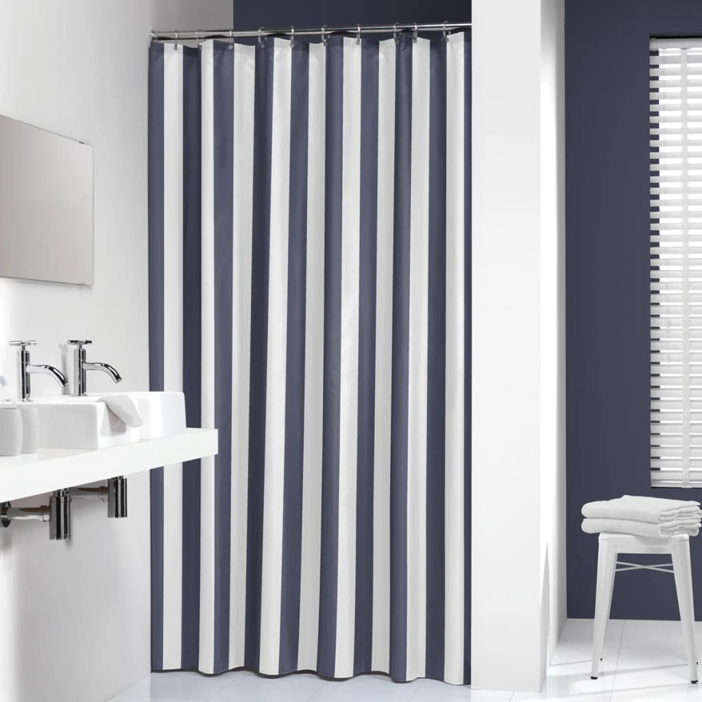 Dichtungsfellduschvorhang Linje 180 cm Blau 233011324