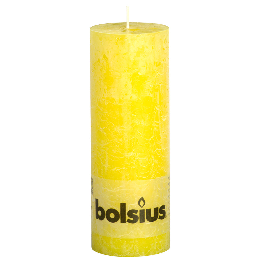 Bolsius Stumpenkerze 19x6,8 cm gelb