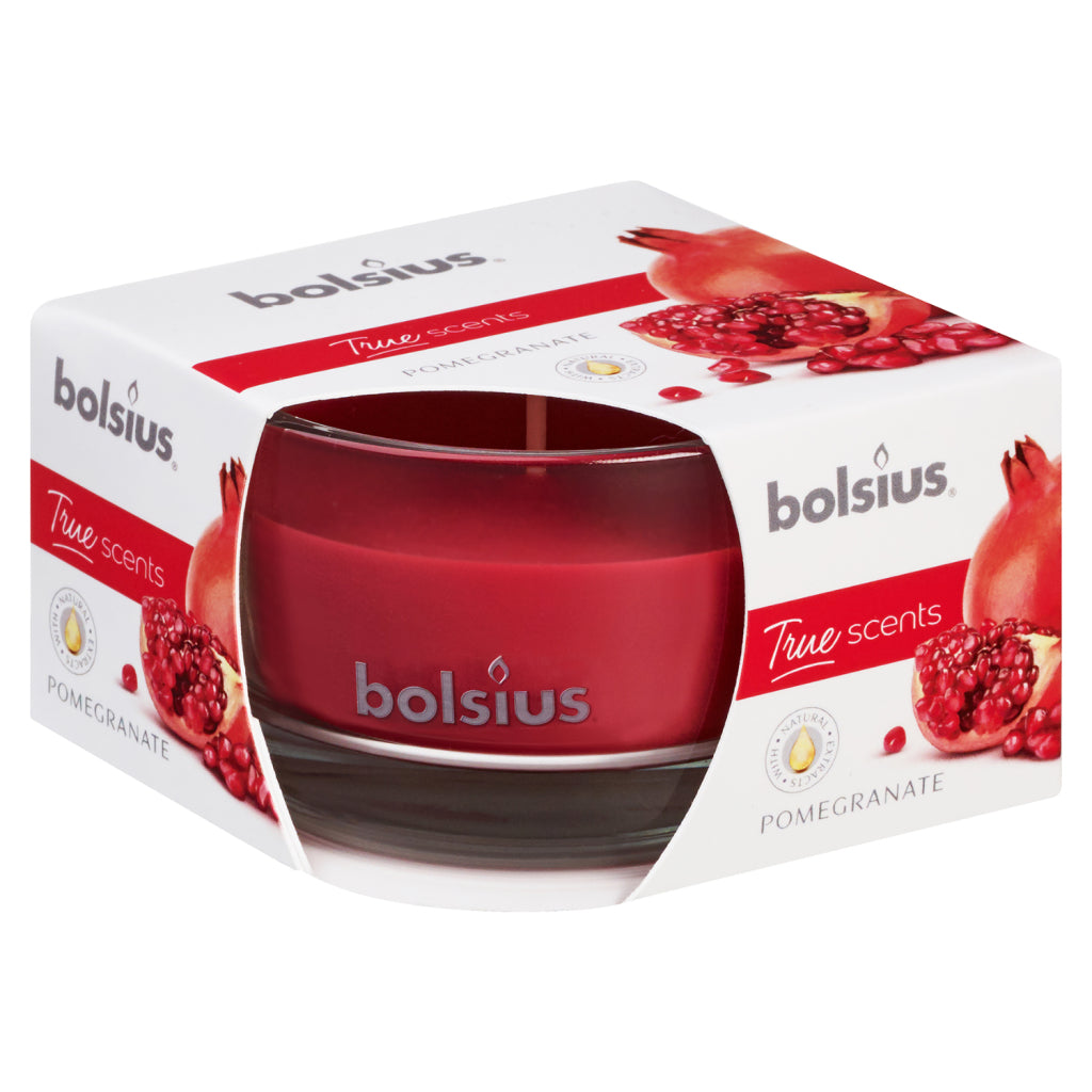 Bolsius Bolsius Duftkerze im Glas 80 50 Ts Granatapfel