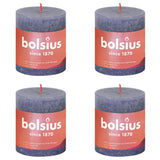 Bolsius Bolsius Stollen Shine 4 St rustikal 80x68 mm Twilight Blau