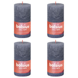 Bolsius Bolsius Stollen Shine 4 St rustikal 130x68 mm Twilight Blau