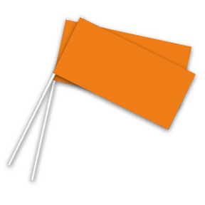 Zwaaivlag oranje 12x24cm