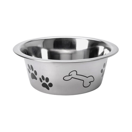 Basic Hundefutternapf mit Aufdruck 16 cm aus Edelstahl