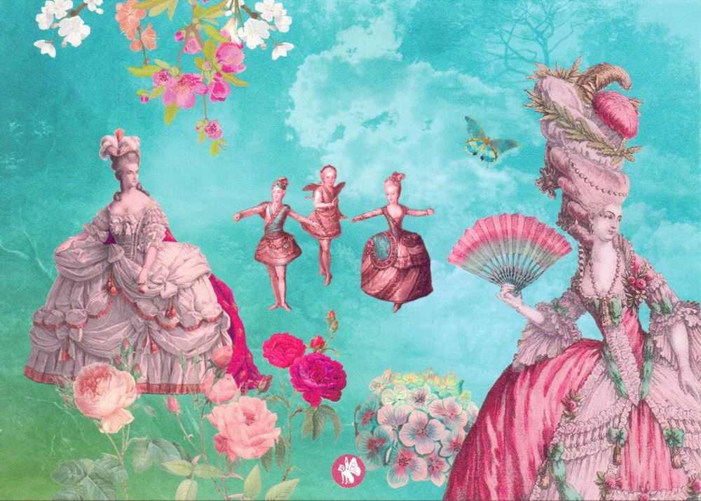 Prentbriefkaart cd04: barock 6 st