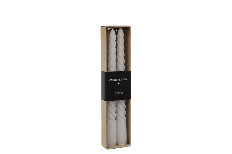 Countryfield dinerkaars twirly 20cm 2 stuks - wit