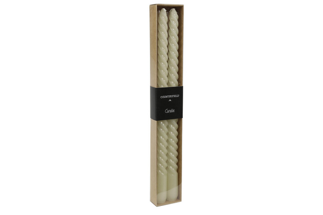 Countryfield dinerkaars twirly 30cm 2 stuks - creme