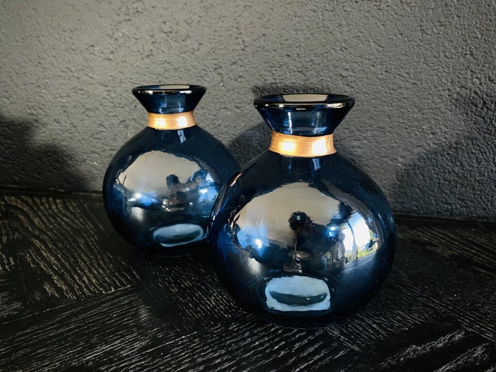 Sonstiges Countryfield Vase Babet S Blau Kupfer 13x11x11cm