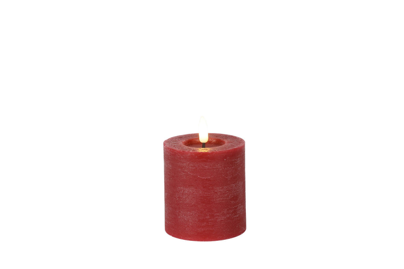 Countryfield led stompkaars rustiek s 7,5x7,5x8cm - rood