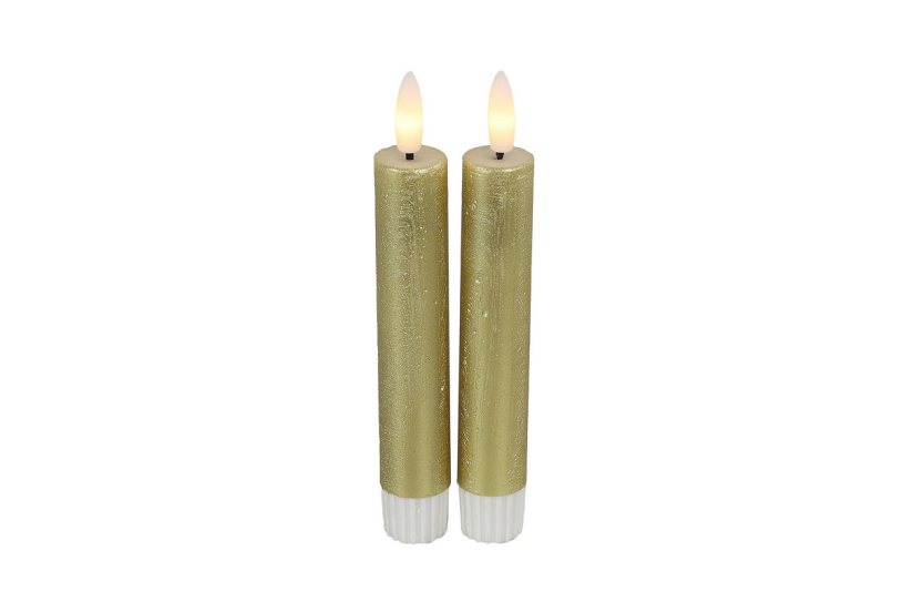 Countryfield led dinerkaars s 15cm 2 stuks - goud