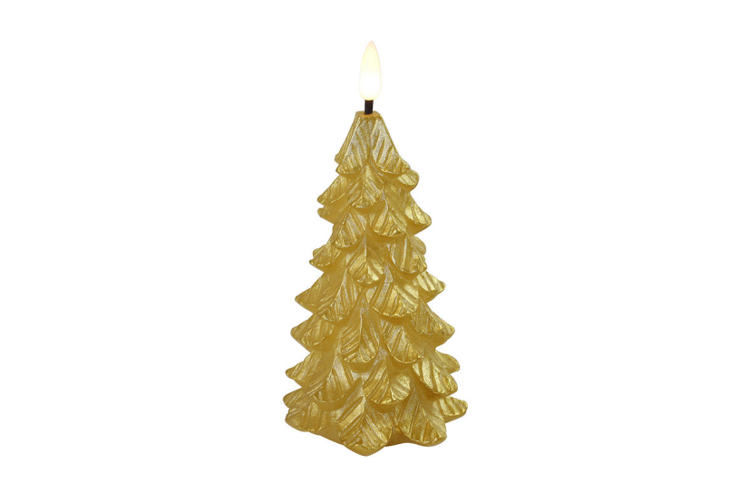 Countryfield led kerstboomkaars m 7x17,5cm - goud