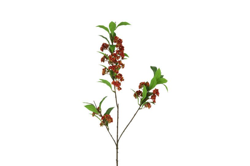 Countryfield kunstbloem viburnum rood 15cm