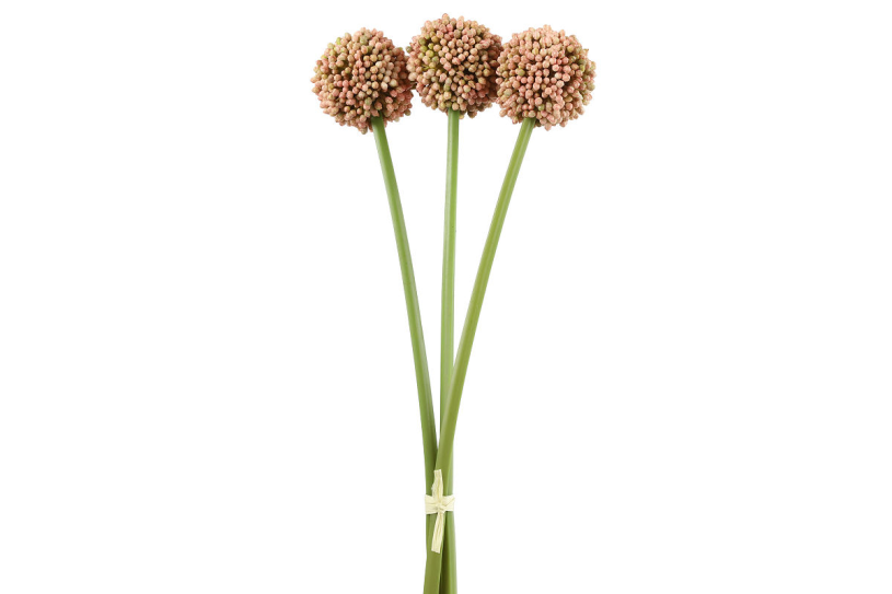 Countryfield kunstbloem allium sativum roze 55cm