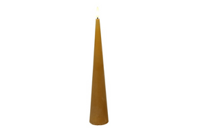 Countryfield led kegelkaars rustiek 5x5x25cm - amber