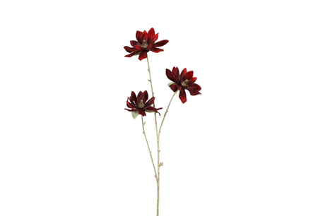 Countryfield kunstbloem magnolia s bordeaux goud 81cm