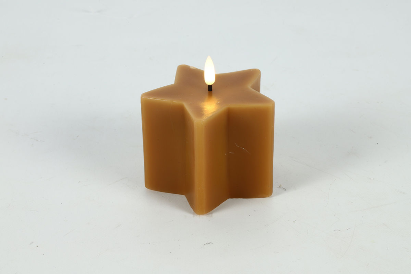 Countryfield led kaars ster s 10x10,5cm - amber