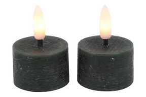 Countryfield led theelicht rustiek 4cm 2 stuks - d.groen