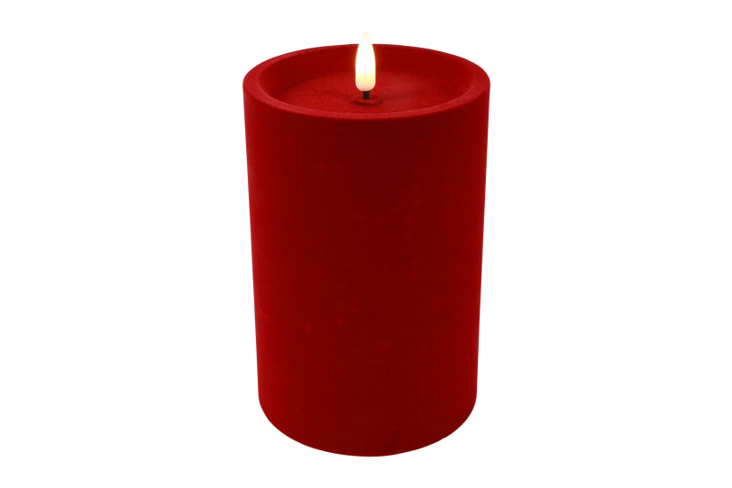 Countryfield led stompkaars velvet m 10x10x15cm - rood