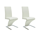 Vidaxl eetkamerstoelen 2 st kunstleer wit