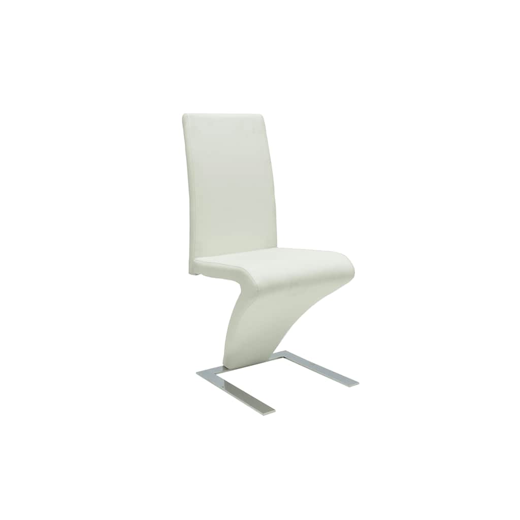 Vidaxl eetkamerstoelen 2 st kunstleer wit