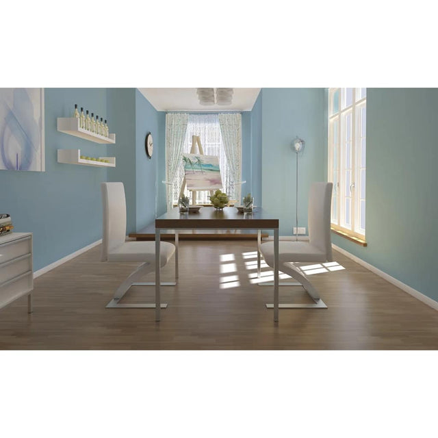 Vidaxl eetkamerstoelen 2 st kunstleer wit