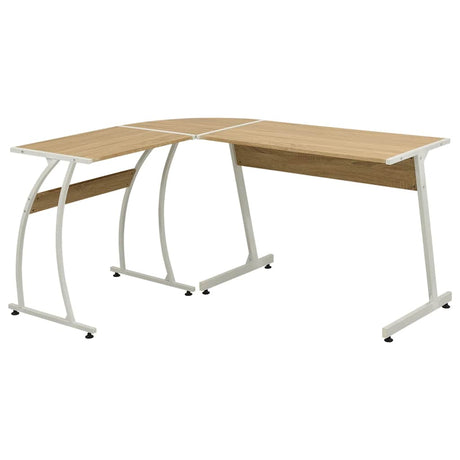Vidaxl hoekbureau l-vormig eikenhout