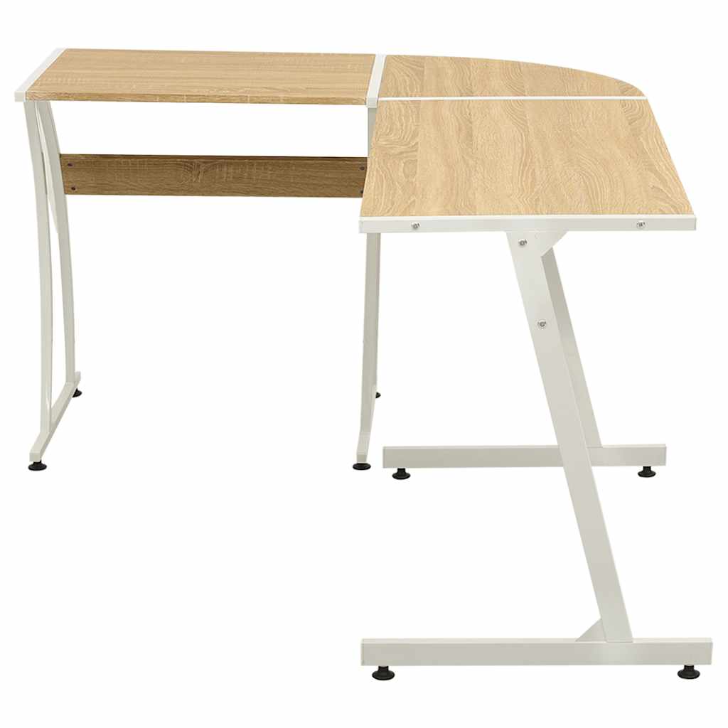 Vidaxl hoekbureau l-vormig eikenhout