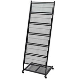 Vidaxl tijdschriftenrek zwart 47,5x43x133 cm a4
