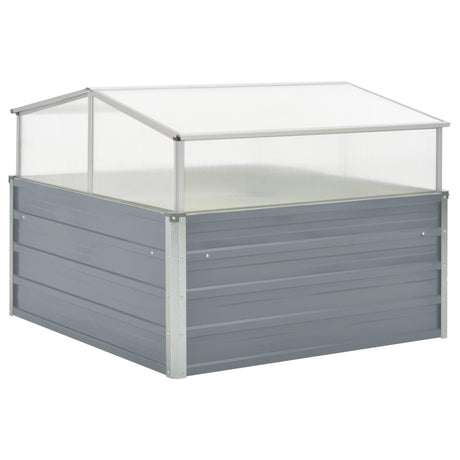 Vidaxl Tuinkas 100x100x85 cm verzinkter Stahl grau