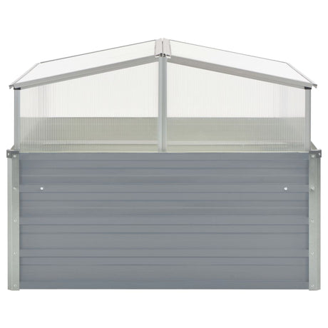 Vidaxl Tuinkas 100x100x85 cm verzinkter Stahl grau