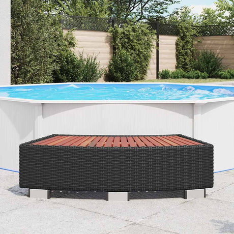 Vidaxl Splash 92x45x25 cm Poly Rattan Schwarz