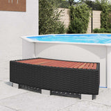 Vidaxl Splash 92x45x25 cm Poly Rattan Schwarz