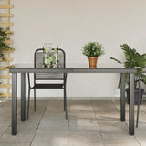 Vidaxl tuintafel 150x90x74 cm aluminium en glas zwart