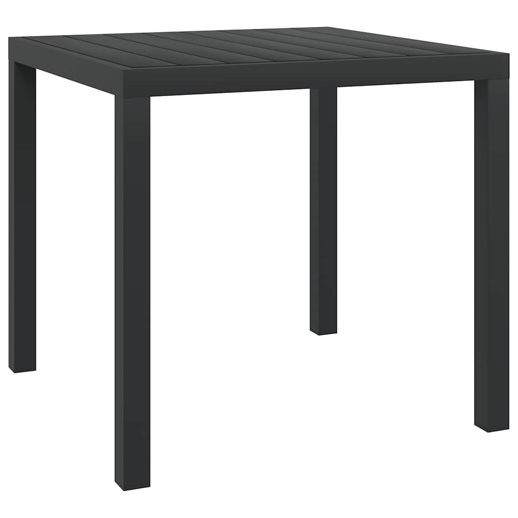 Vidaxl tuintafel 80x80x74 cm aluminium en hkc zwart