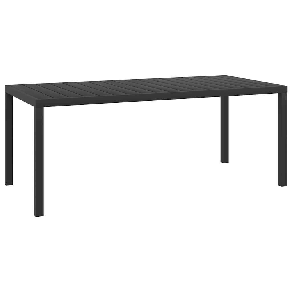 Vidaxl tuintafel 185x90x74 cm aluminium en hkc zwart
