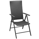 Vidaxl tuinstoelen stapelbaar 2 st poly rattan zwart