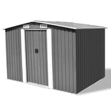 Vidaxl Garden Shed 257x205x178 cm Metallgrau