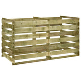 Vidaxl -Kompostbehälter mit Lamellen imprägnierten Kiefernholz 180x90x90 cm
