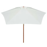 Vidaxl Parasol 270x270 cm Holzstangencreme weiß