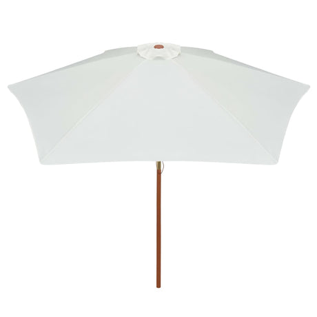 Vidaxl Parasol 270x270 cm Holzstangencreme weiß