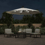 Vidaxl -schwimmendes Parasol mit LED -Beleuchtung und Metallstast 300 cm Sand
