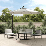 Vidaxl -schwimmendes Parasol mit LED -Beleuchtung und Metallstast 300 cm Sand