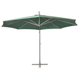 Vidaxl -schwimmendes Parasol mit Aluminiumpol 350 cm Grün