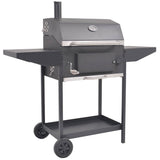 VIDAXL -Holzkohlegrill mit Underplank Black
