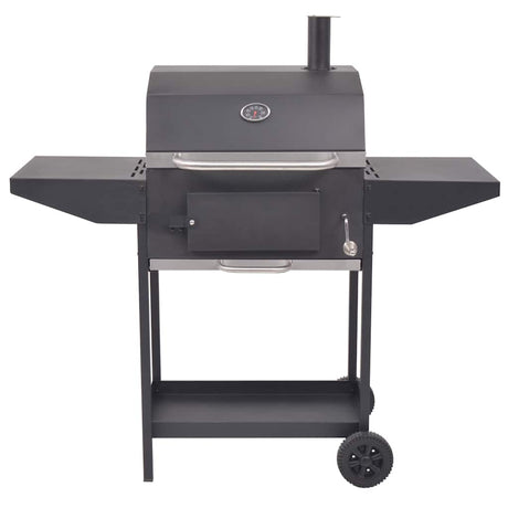 VIDAXL -Holzkohlegrill mit Underplank Black