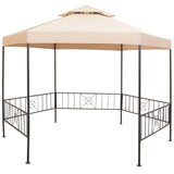Vidaxl Garden Practor 323x265 cm hexagonaler beige