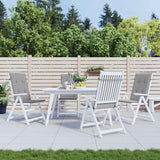 VidaXL Gartenstuhlkissen 4 Stück hohe Rückenlehne 120x50x3 cm Stoff grau